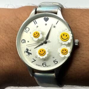 Silver Crystal Watch